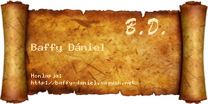 Baffy Dániel névjegykártya